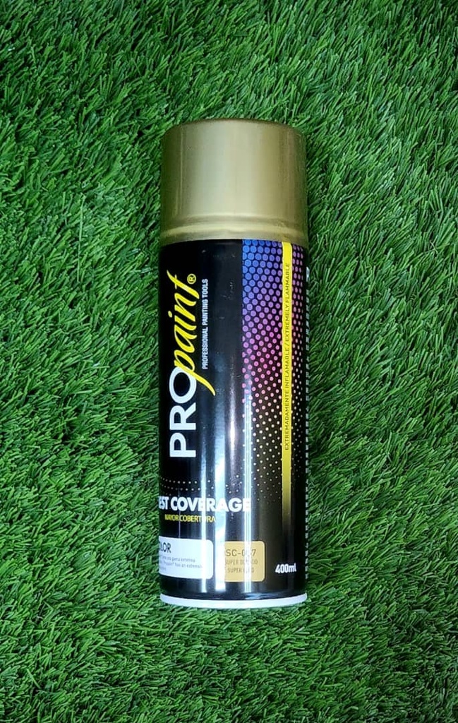 POTE DE PINTURA EN SPRAY-PRO PAINT- COLOR SUPER DORADO)