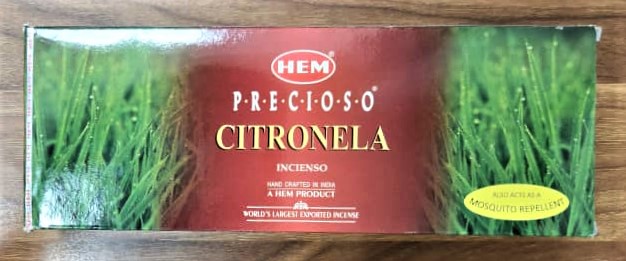CAJA DE INCIENSO DE VARITA CITRONELA HEM-08