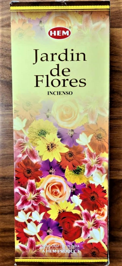 CAJA DE INCIENSO DE VARITA JARDIN DE FLORES HEM-51