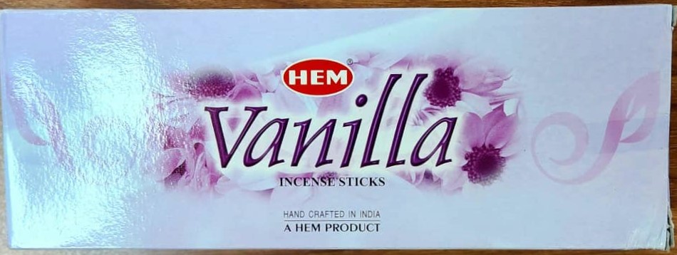 CAJA DE INCIENSO DE VARITA VAINILLA HEM-14 