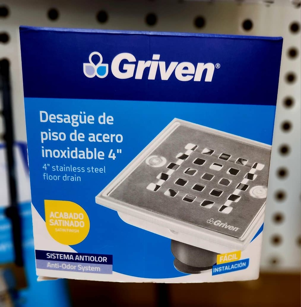 SET DE DESAGUE PARA PISO 4", MARCA GRIVEN