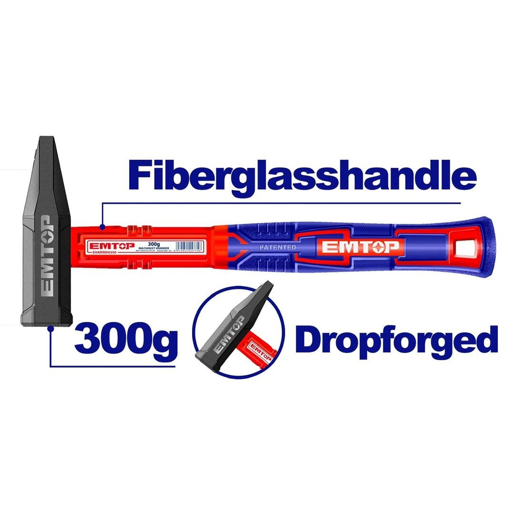 Martillo de mecánico 300g (Machinist hammer). EHAMMH0300