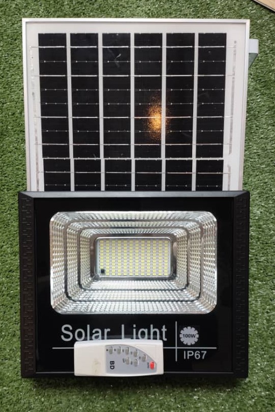 JUEGO DE LAMPARA LED CON PANEL SOLAR-100W-120V-Q7-LUMINA