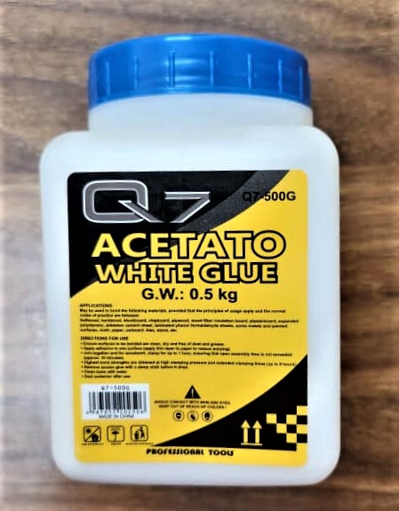 PEGA BLANCA MADERA/ ACETATO-500 GRAMOS-Q7