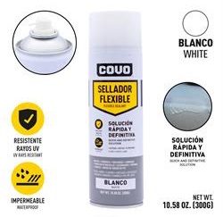 SELLADOR FLEXIBLE DE SILICONA, COLOR BLANCO, MARCA COVO.