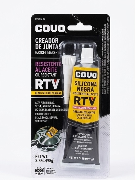 SILICONA NEGRA RTV  ( ROOM TEMPERATURE VULCANIZING), MARCA COVO