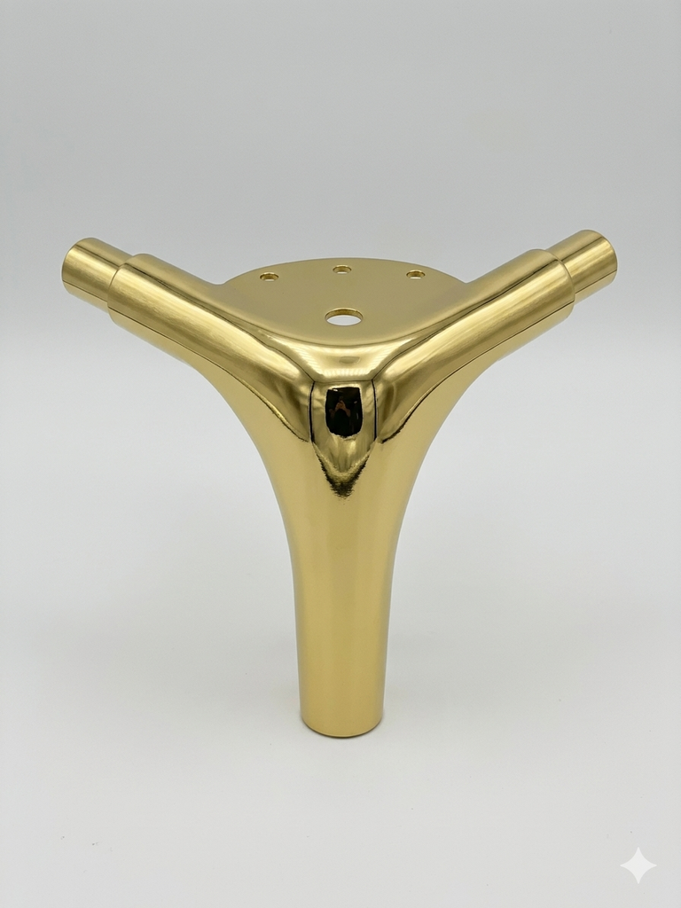 PATAS METÁLICAS DORADAS PARA MUEBLES, DE 120MM DE ALTURA, HW-B004