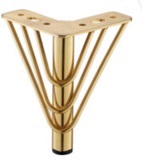 PATAS METÁLICAS DORADAS PARA MUEBLES, DE 120MM DE ALTURA, HW-B038