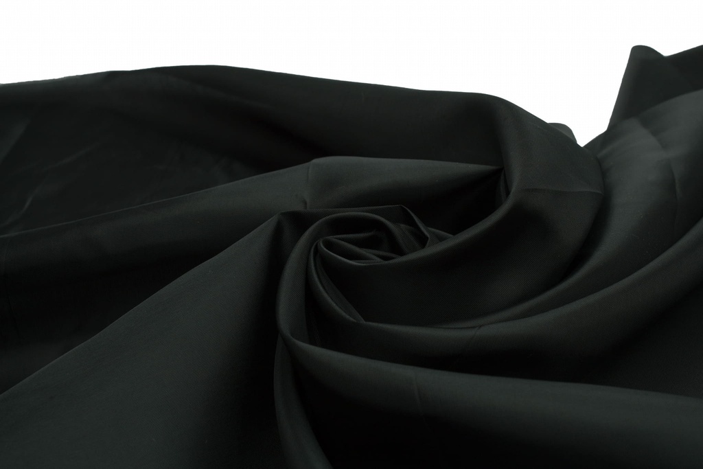 TEJIDO DE FORRO "NON WOVEN", 1.50M (60") DE  ANCHO, 100% POLIÉSTER, LISO COLOR NEGRO