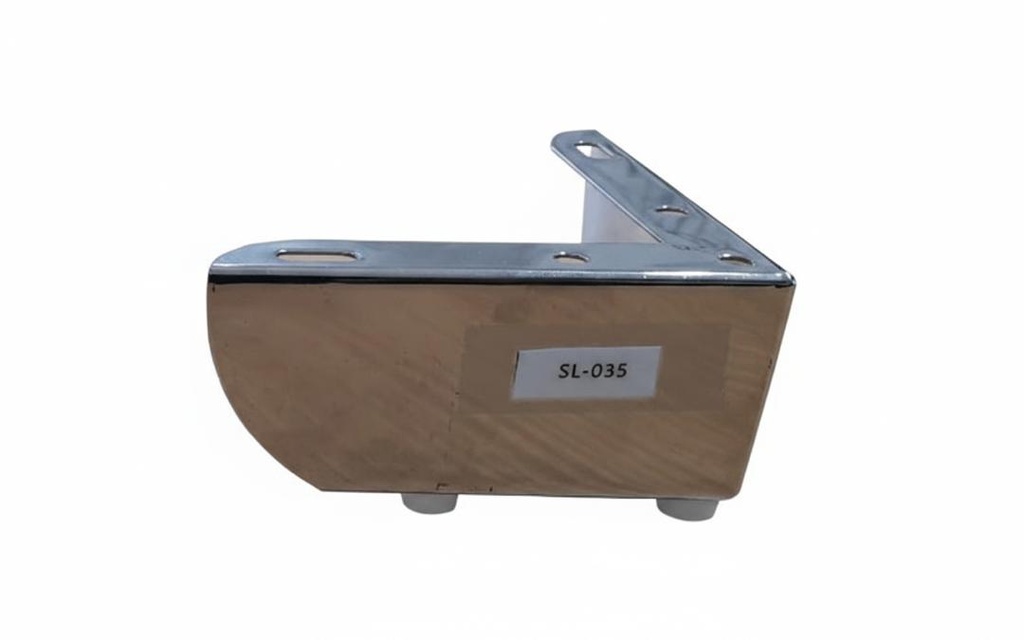 PATA METALICA CROMADA DE ESQUINA DE 6CM DE ALTURA