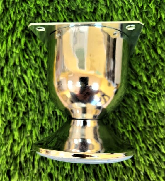PATA CILINDRICA FORMA DE COPA CROMADA DE 8 CM DE ALTURA