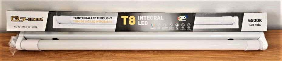 LAMPARA TUBO CON BASE-LED 10W-600MM-120V-Q7-LUMINA