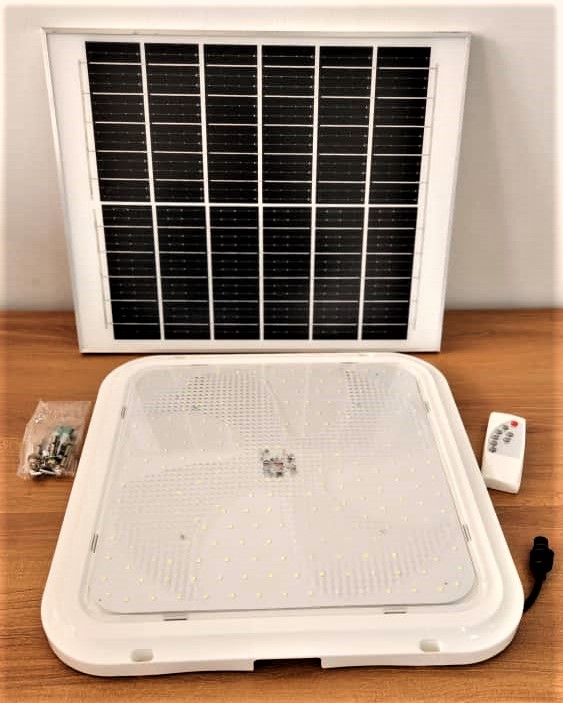 LAMPARA CUADRADA LED C/ PANEL SOLAR-300W-Q7-LUMINA