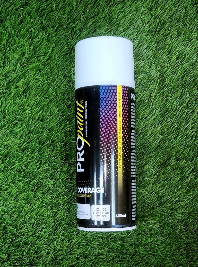 PINTURA EN AEROSOL (BLANCO BRILLANTE), MARCA PRO PAINT