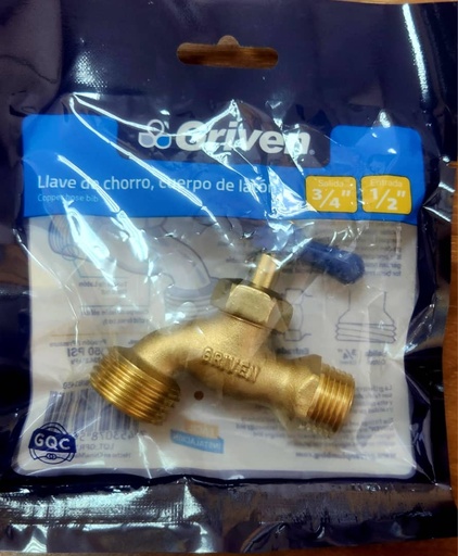 [A367-BIB145B] LLAVE DE CHORRO 1/2", MARCA GRIVEN