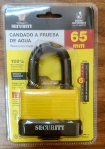 [SC-WTLP-60] CANDADO A PRUEBA DE AGUA 60MM, MARCA SECURITY