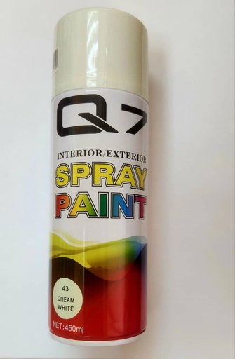 [43-CREAM WHITE] POTE DE PINTURA EN SPRAY-Q7 CREAM WHITE