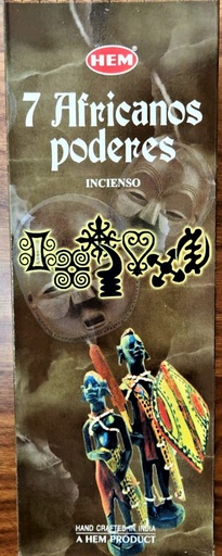 [HEM-34] CAJA DE INCIENSO 7 PODERES AFRICANOS HEM-34 