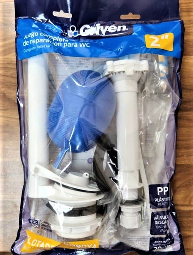 [A367-MP] SET DE JUEGO DE REPUESTOS PARA TANQUE DE INODORO, MARCA GRIVEN