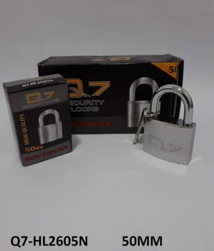 [Q7‐HL2605N] CANDADO DE HIERRO PLATEADO 50MM-Q7
