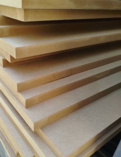 [MDF-15mm] TABLEROS DE MDF ESTÁNDAR DESNUDO, PIEZAS DE 1.22M X 2.44M X 15MM (ATADO X 50 PLANCHAS)