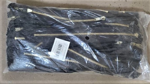[201-0964-MARRON MED] ZIPPER METÁLICO (BRONCE), 100% POLIÉSTER, 8" LARGO, COLOR MARRÓN MEDIO. (BOLSAS DE 100 UNIDADES)