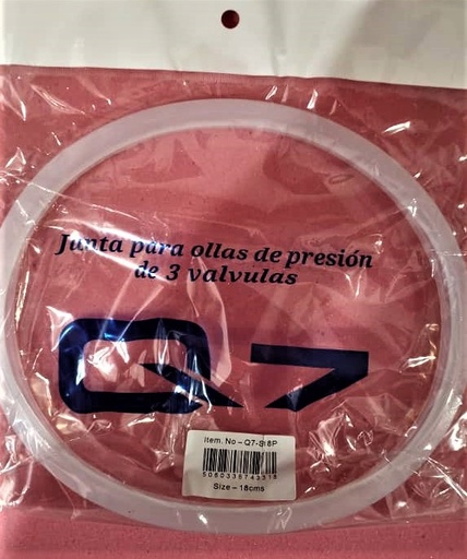 [Q7-S18P] JUNTA DE SILICONA P/OLLA 3 VALVULAS
18CM-3 L. -Q7