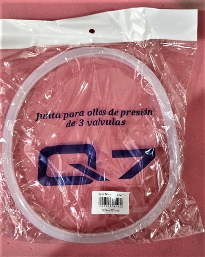 [Q7-S22P] JUNTA DE SILICONA P/OLLA 3 VALVULAS
22CM-5 L. -Q7