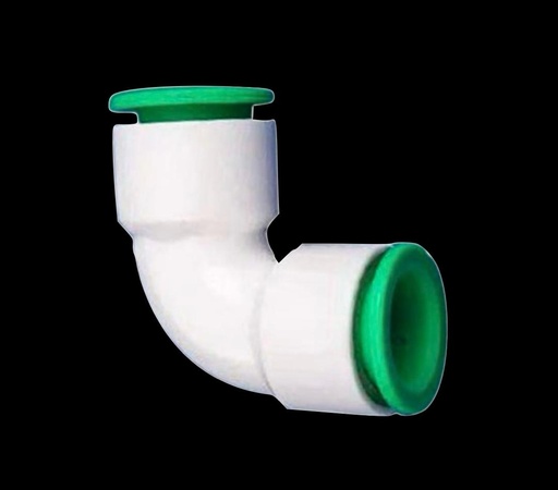 [PLAST.CON-LINYIV-4] CODO 90 GRADOS PLÁSTICO DE 1/2" DE DIÁMETRO CON CONECTOR RÁPIDO EN AMBOS EXTREMOS