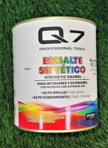 [Q7-200-1/4] POTE 1/4 DE GALON DE PINTURA BLANCO-Q7