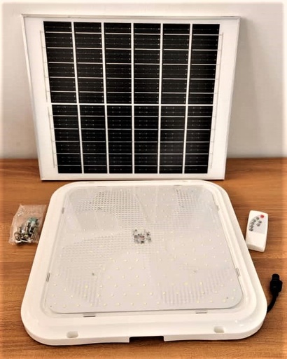 [Q7-300W-S] LAMPARA CUADRADA LED C/ PANEL SOLAR-300W-Q7-LUMINA